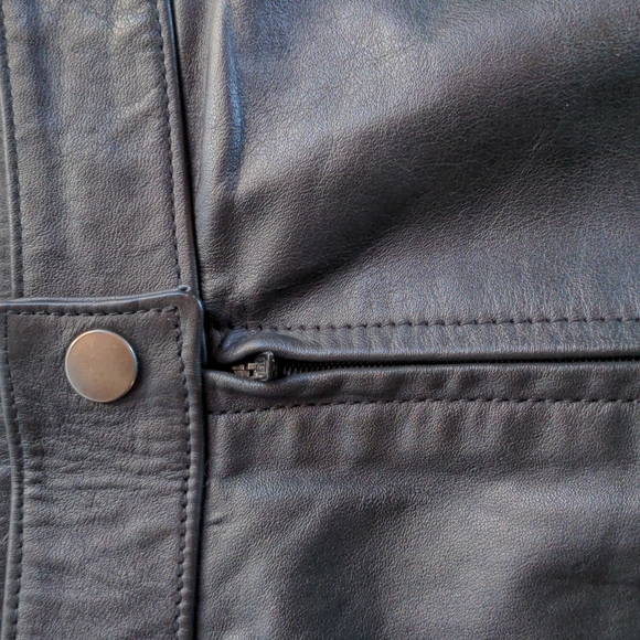 Cayenne Vintage black leather skirt - Picture 4 of 8